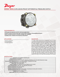 Thumbnail of document Data Sheet - 1950 Explosion-Proof Differential Pressure Switch